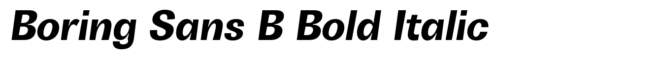 Boring Sans B Bold Italic